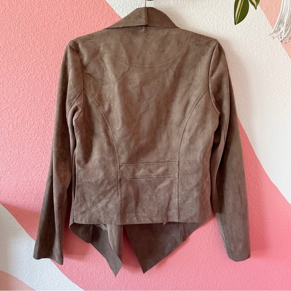 Vigoss Faux Suede Drape Collar Jacket XS - Picture 5 of 10